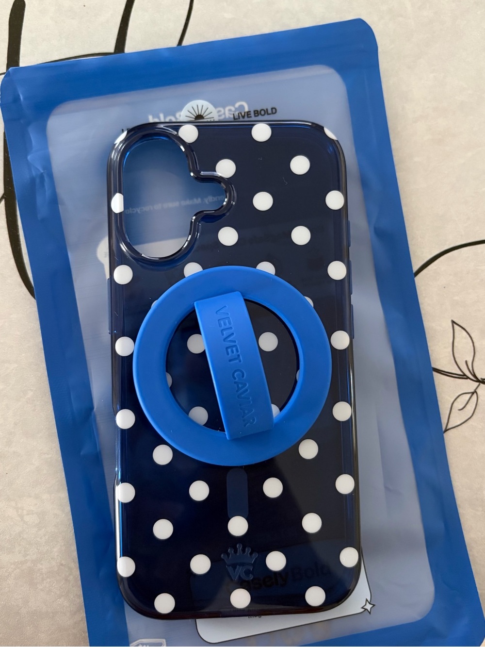 Velvet Caviar Midnight Polka Dot iPhone case (iPhone 17)